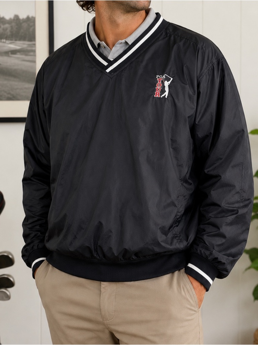 Gear For Sports PGA Tour Pullover Windbreaker Jacket Size Large